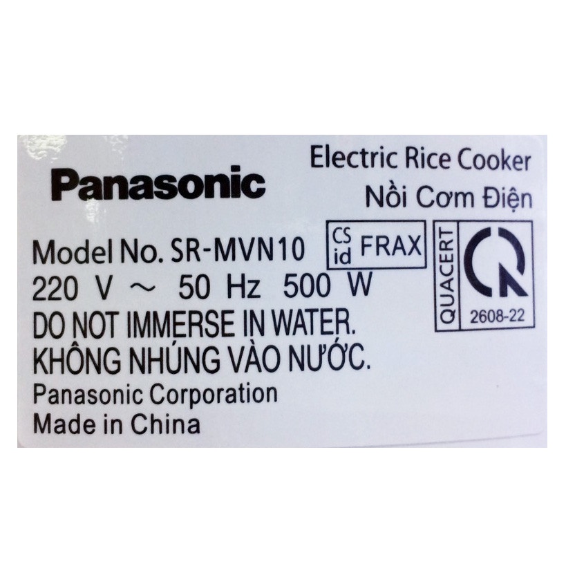 Nồi cơm điện Panasonic SR-MVN10FRAX