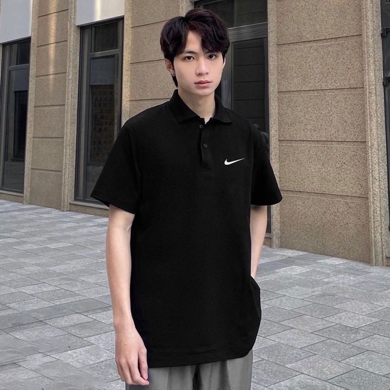 Áo Polo Nike Basic Cổ Bẻ Nam Nữ Chất Vải Cotton Da Cá Sấu Full Cao Cấp