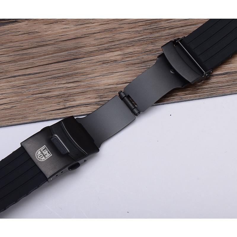 2/21✈Luminox Dây Đồng Hồ Quân Đội 3051 3081 luminox 8821 23mm Bằng silicone Mềm Chống Thấm Nước