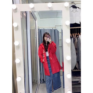 Khoác Dạ Mũ Khuy Sừng Dày Dặn Đẹp (Ảnh thật shop tự chụp )
