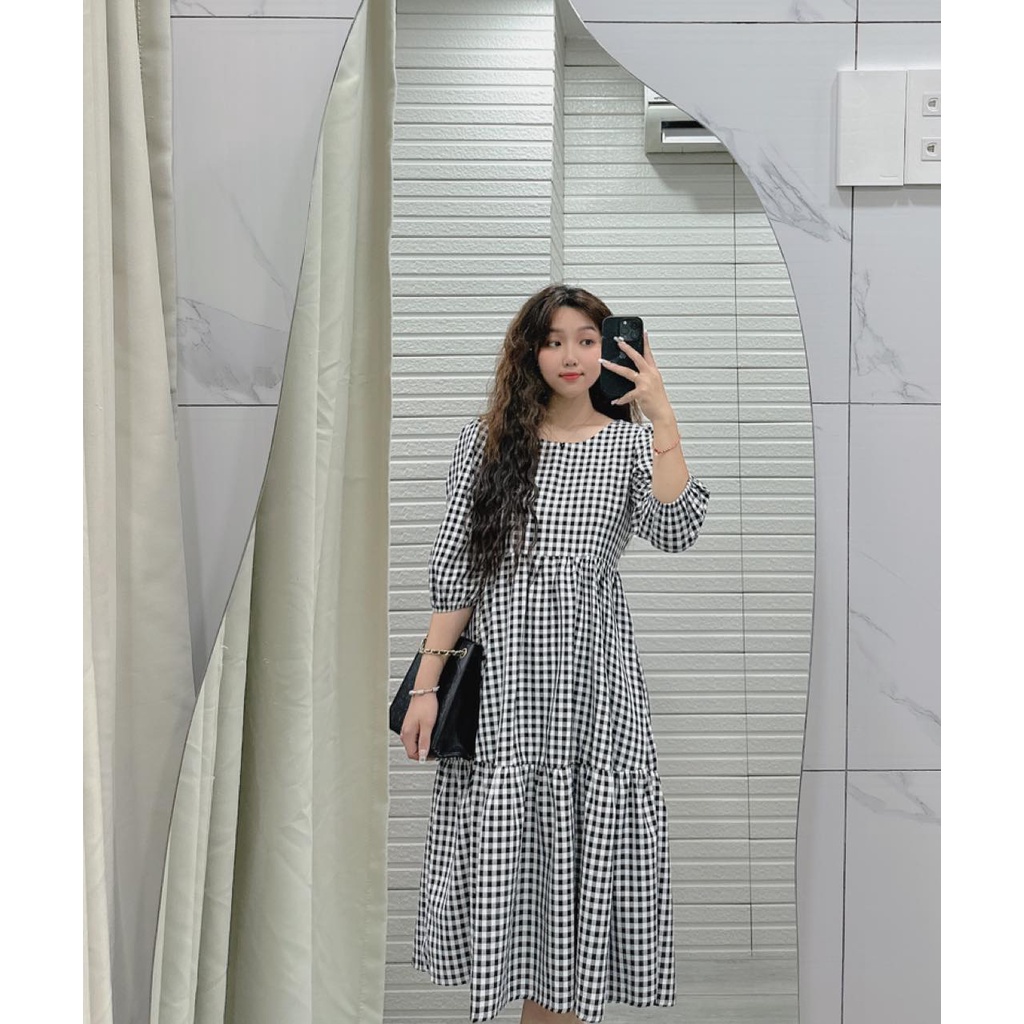 KT137 - ĐẦM CARO BABYDOLL