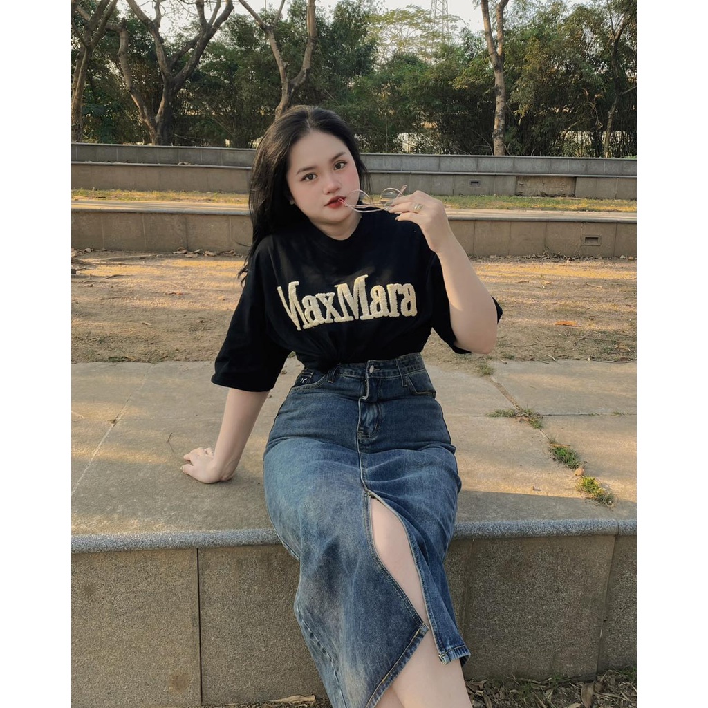 Chân váy BIGSIZE jean dài bao X 1 bên sau M85911 55-95KG