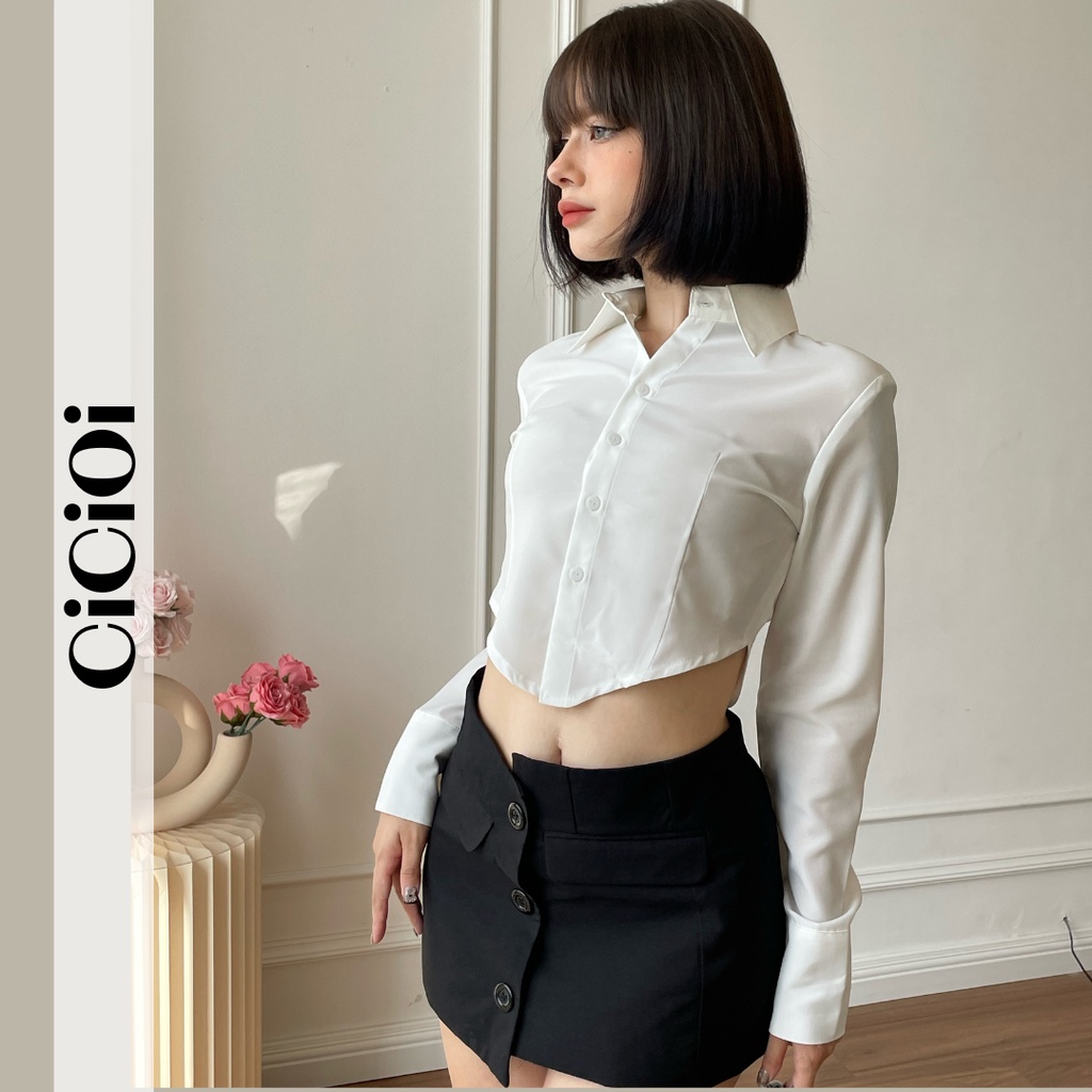 Áo sơ mi Trắng dài tay TEEN GIRLS SHIRT - CICIOI