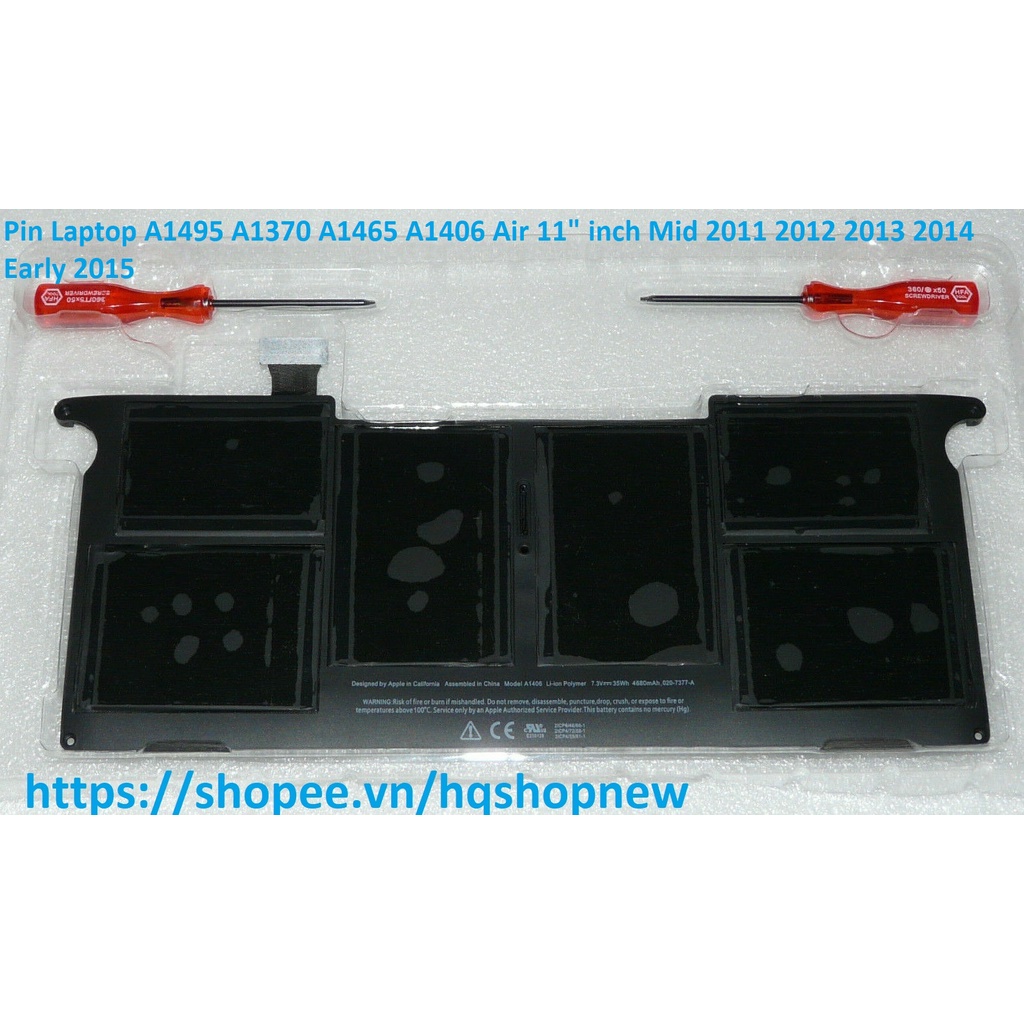 ⚡️ Pin Laptop Air A1495 A1370 A1465 A1406 Air 11&quot; inch Mid 2011 2012 2013 2014 Early 2015