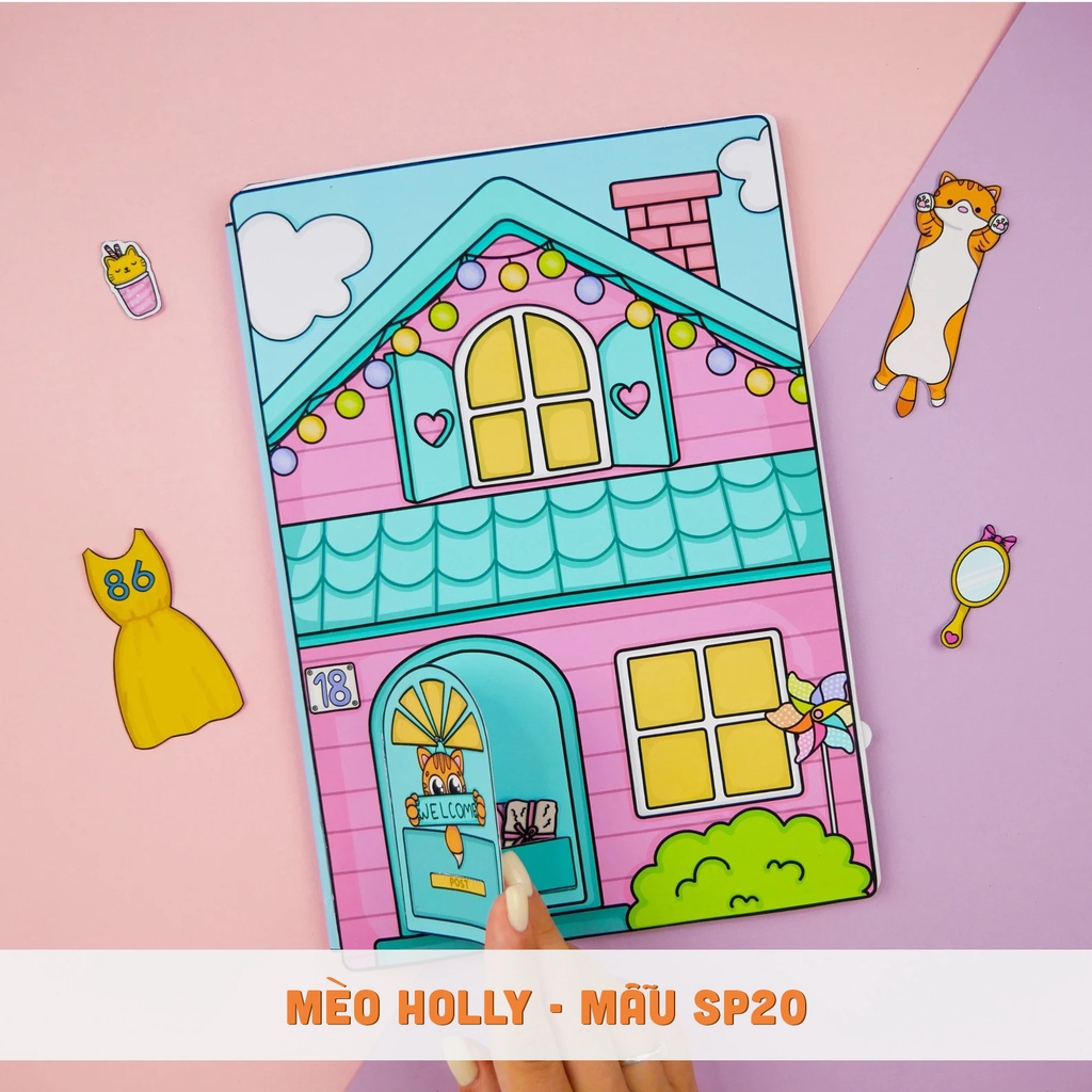 Ngôi Nhà Búp Bê Bằng Giấy - Mèo Holly - Mẫu SP20