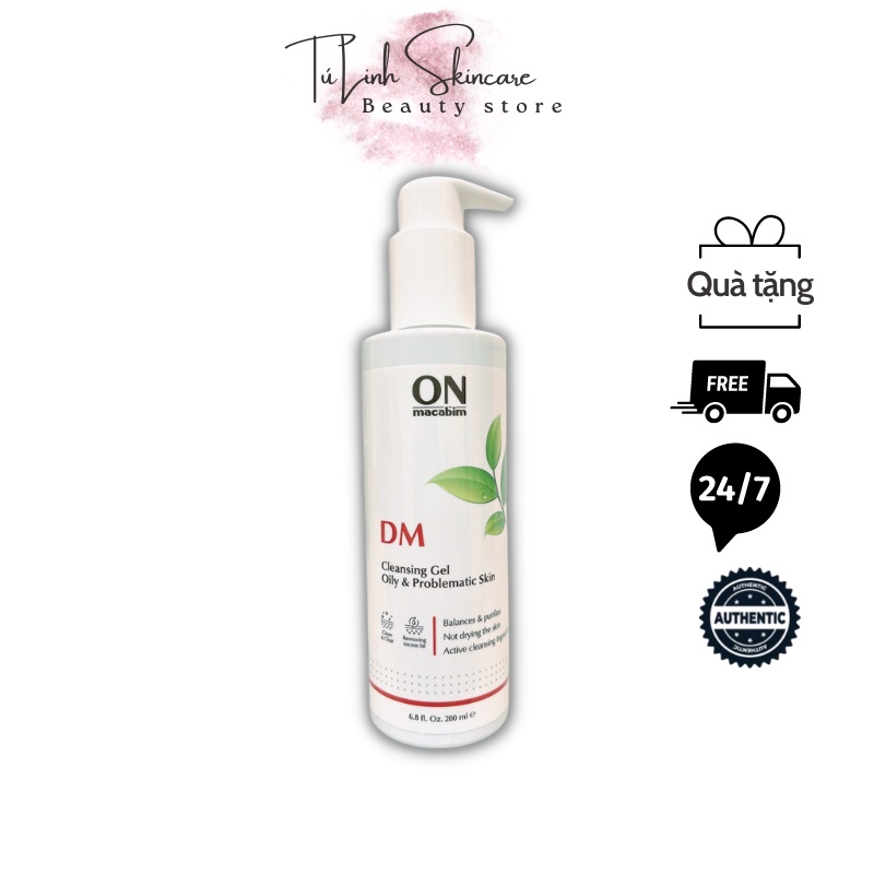 Sữa Rửa Mặt ONmacabim DM Cleansing Gel Oily and Problematic Skin-pH 5.5 không Chứa Xà phòng, cho da dầu,mụn, nhạy cảm