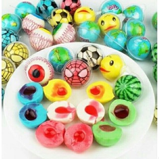 Lẻ: 1 Viên kẹo dẻo có nhân siro hoa quả dưa hấu/xoài/ dâu tây/ vịt vàng