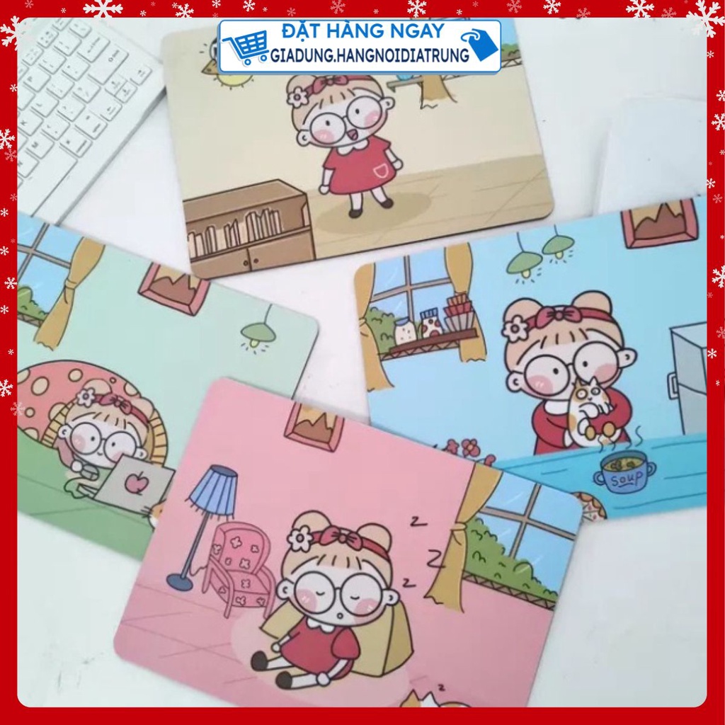 Miếng Lót Chuột Bằng Cao Su Chống Trượt Họa Tiết Hoạt Hình Nhật Bản Dễ Thương