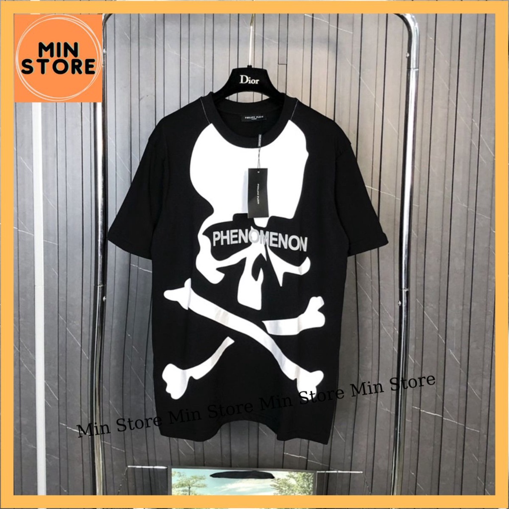 Áo phông nam nữ Premium Cotton in hình xương đầu lâu Phenomenon phong cách đường phố streetwear