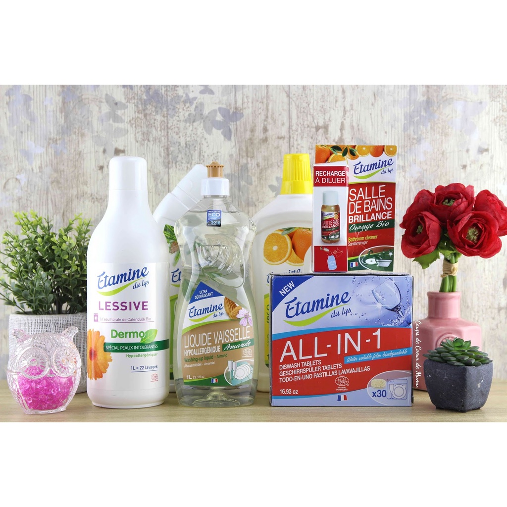 Nước rửa chén hương hoa hồng dại - hoa cam - chanh bạc hà 1 lít -