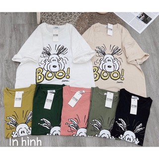 Áo phông Boo chất cotton khô 3158 form rộng túi zip