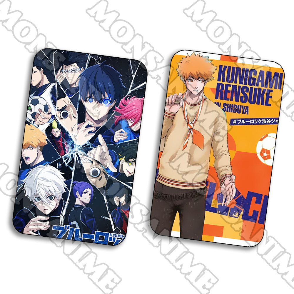 Ảnh card bo góc BLUE LOCK ver MẢNH VỠ chibi manga thẻ bo viền 5*8cm sưu tầm xinh xắn 1 tấm