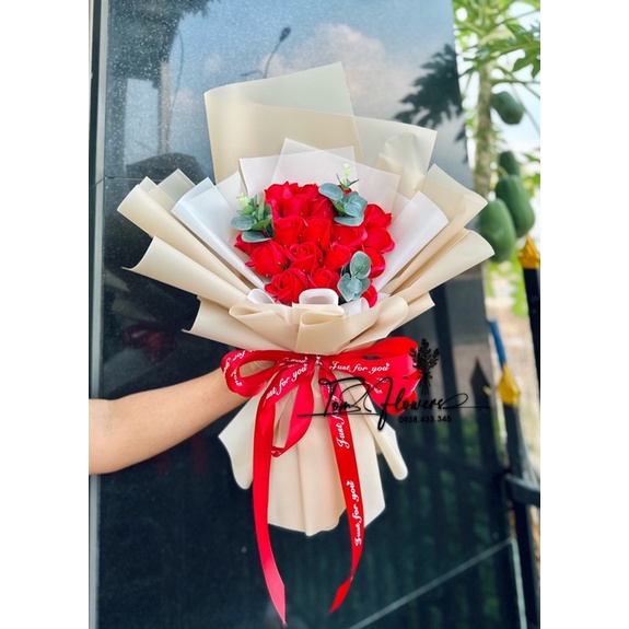 Bó hoa sáp 20 bông phối màu cực sang chảnh