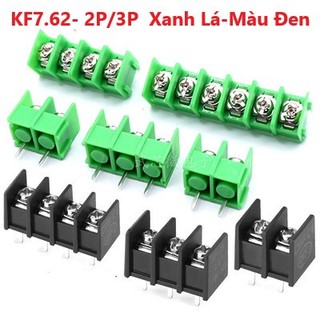 KF7.62- 2 chân, 3 chân- màu xanh lá, màu đen, cầu đấu, cọc nguồn, domino, connecter