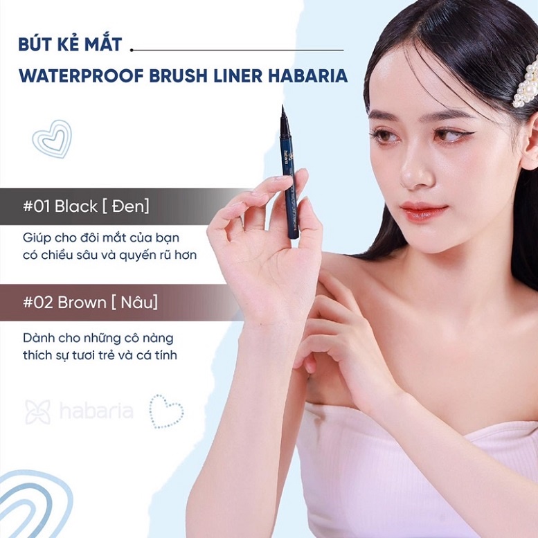 Bút Kẻ Mắt Nước Habaria Waterproof Brush Liner