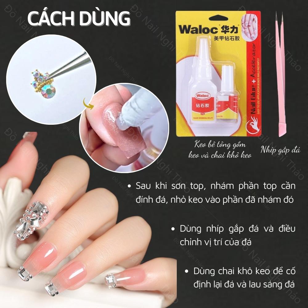 Đá khối nail chân bằng mix 100 viên size nhỏ