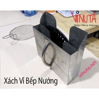 Giỏ xách vỉ nướng, hộp chứa vỉ nướng bếp nướng than hoa âm bàn