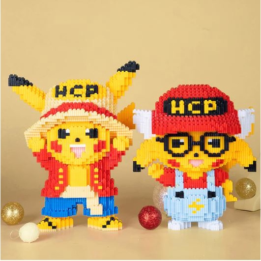 Mô hình lắp ráp lego pikachu cosplay 29cm