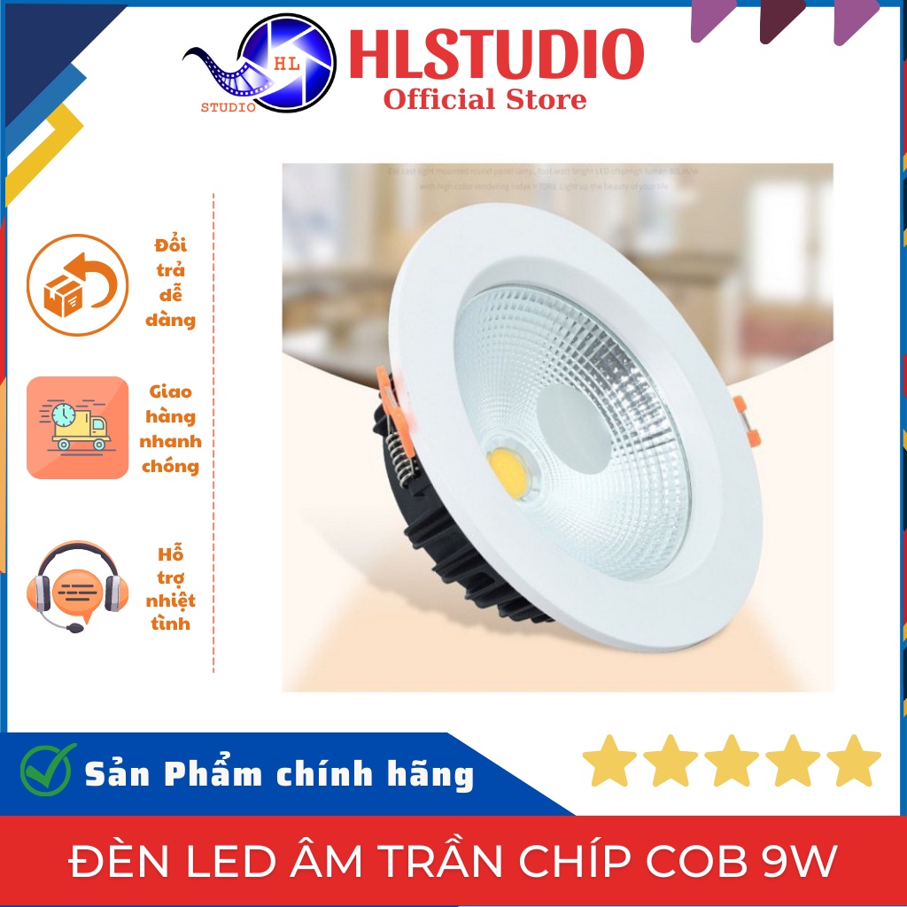 Đèn Led âm trần Chíp COB 9W HL Lighting