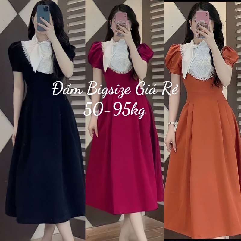 Đầm Bigsize Đầm Dự Tiệc Giá Rẻ Xinh Xắn Dáng Đẹp Bigsize 50-100kg