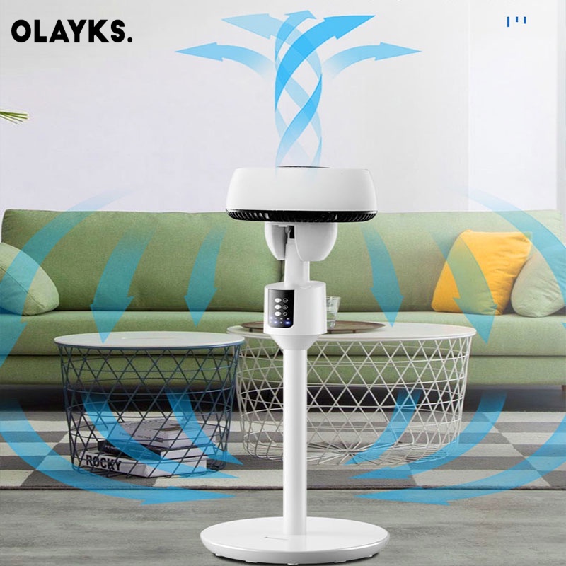 OLAYKS quạt tích điện quạt điện mini Quạt điện hộ gia đình lưu thông không khí quạt tuabin im lặng quạt đứng điều khiển từ xa thời gian quạt sàn quạt hơi nước làm lạnh