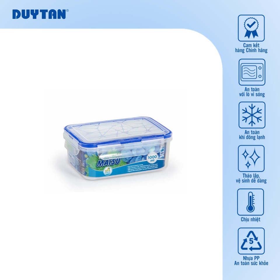Hộp thực phẩm Chữ Nhật Matsu Duy Tân tiện lợi nhiều kích thước đa dạng
