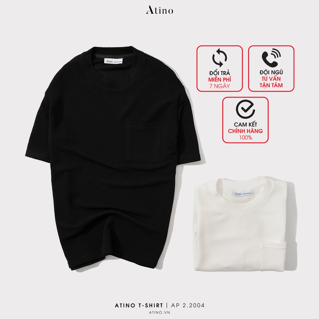 Áo Thun Cộc Tay Túi Hộp ATINO chất liệu Cotton Cao Cấp Hàn Quốc form Regular AP2.2004