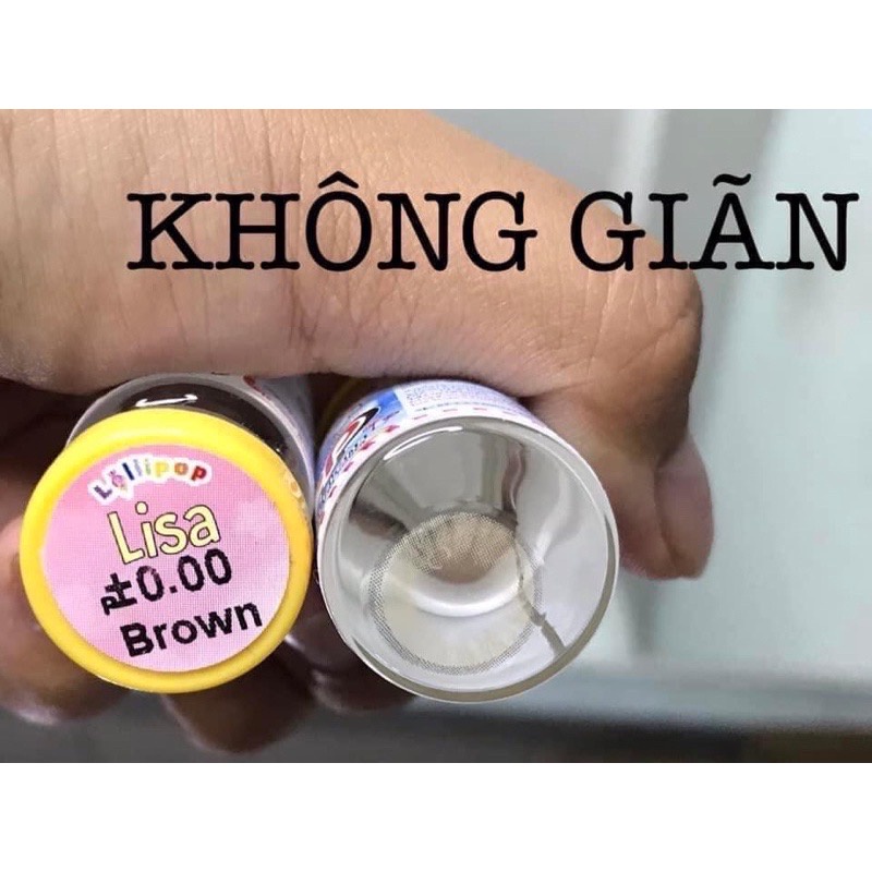 Lens Mắt Kính Áp Tròng Lollipop Giãn Nhẹ Không Độ Tự  Nhiên Trong Veo chính Hãng Thái Lan