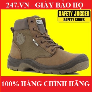 Giày bảo hộ lao động nam Safety Jogger Rush S3 Da Chất Lượng Cao, Đế PU Chống Đâm Xuyên Va Đập Mạnh