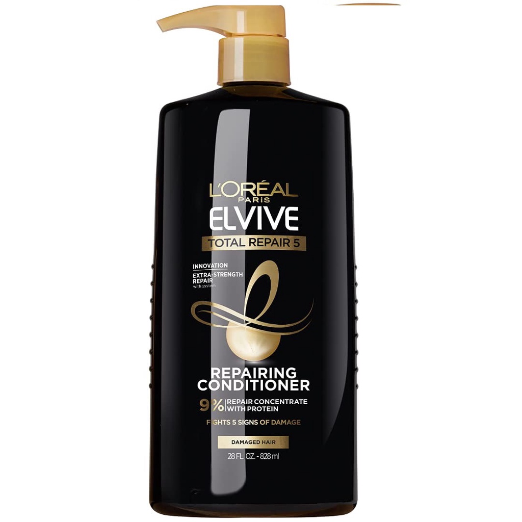 Dầu gội và Xả cho tóc hư tổn Loreal Paris Elvive Total Repair 5