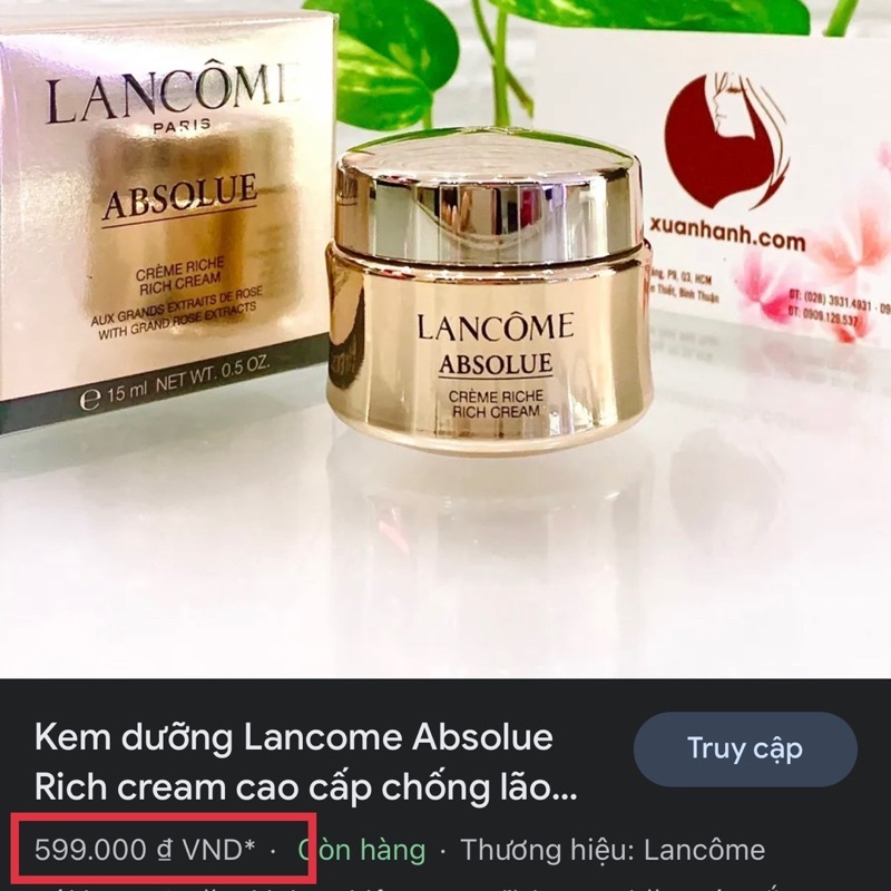 Set dưỡng da Lanc//ome Absolue