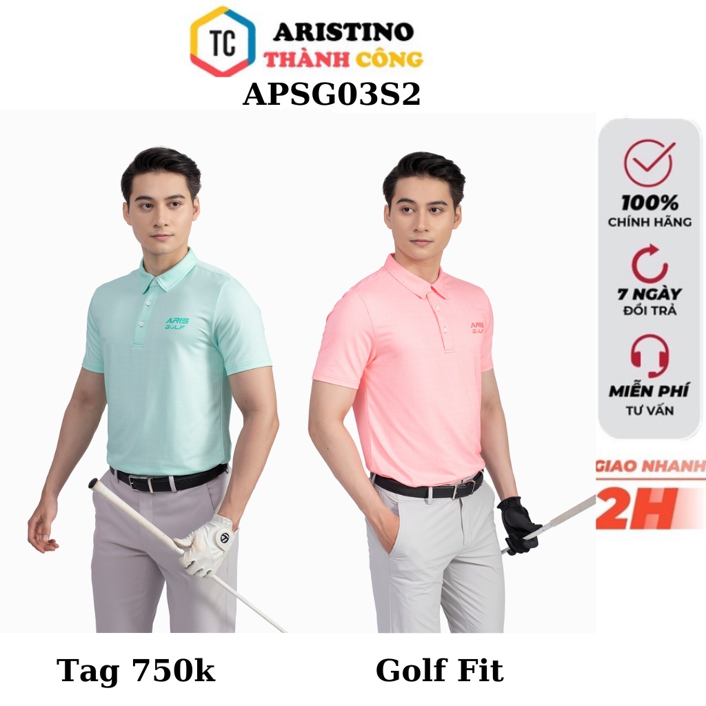 Áo polo nam Aristino cao cấp from golf fit  khỏe khoắn  APSG03S2