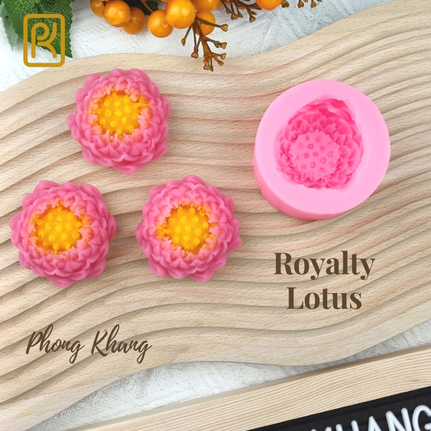 Khuôn silicon 4d Phong Khang làm rau câu hoa sen hoàng gia