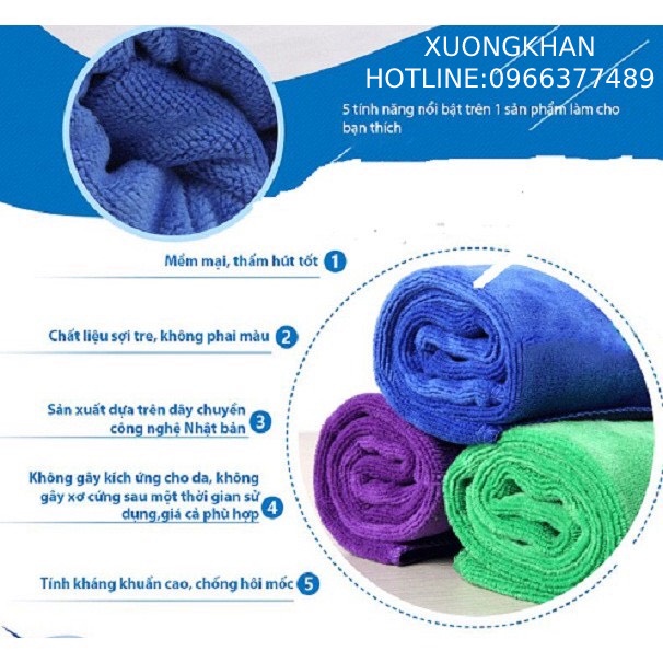 Khăn lau xe kt 50X1M Microfiber mềm mịn thấm hút nước tốt Chuyên Dụng lau rửa xe hơi, ô tô, xe máy