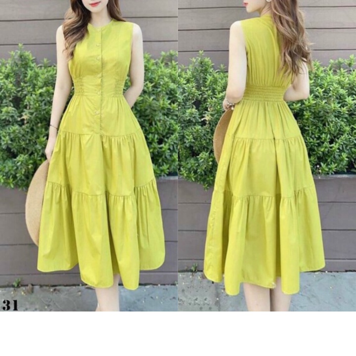 (2HAND SIÊU RẺ) Đầm Váy Nữ Maxi Dáng Xòe, Đầm Đi Tiệc Màu Vàng Chanh Trẻ Trung Hiện Đại Cho Nàng Thời Trang Nữ Minh Phúc