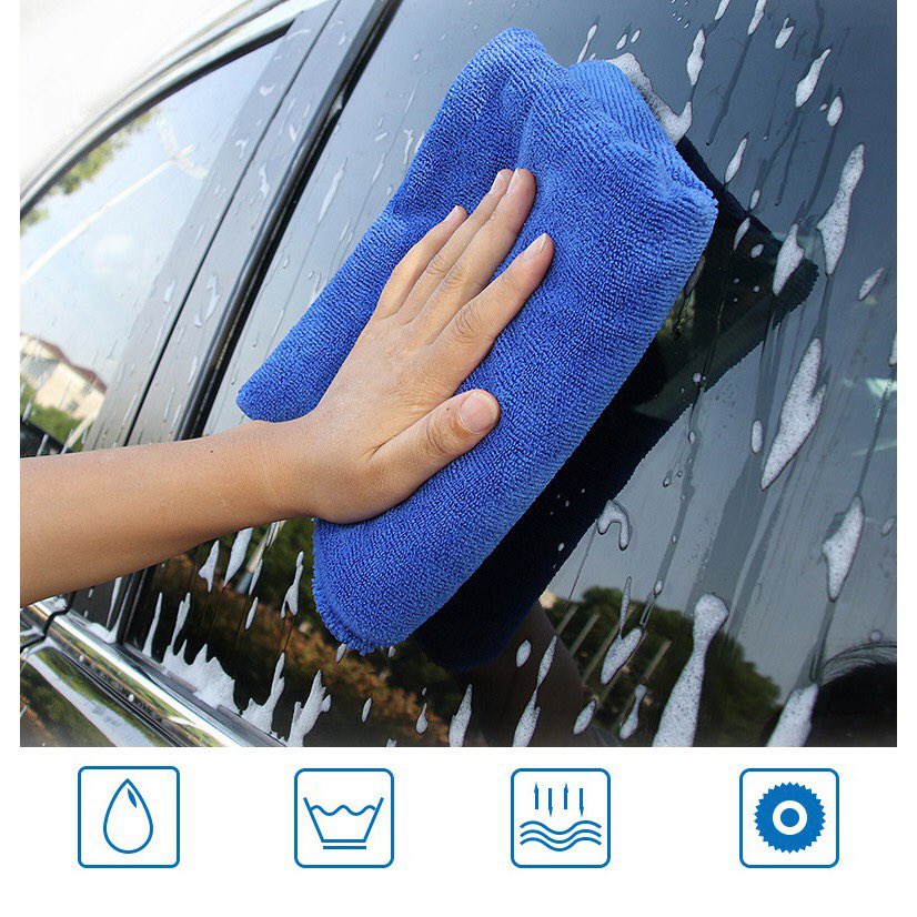 Khăn Lau 35x37 Microfiber Loại 1 380gsm Siêu Thấm Hút