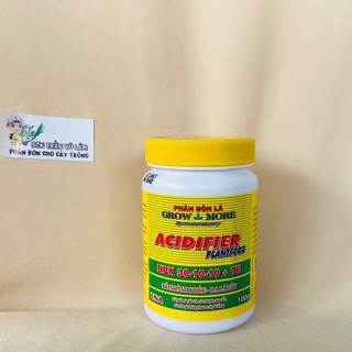 Phân bón lá grow more npk 30-10-10 acidifier plantfood - chai 100gr