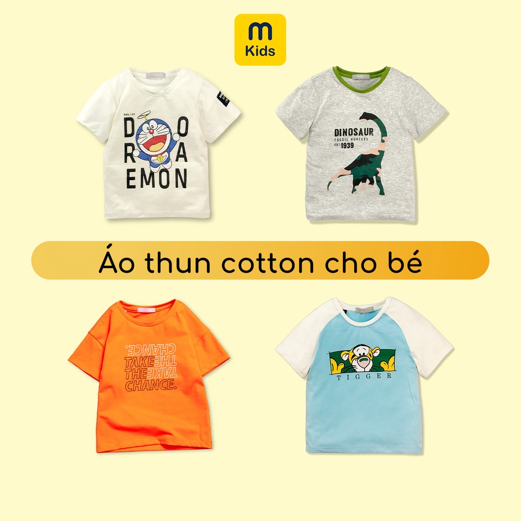 Áo Thun Bé Trai MKIDS Mix Nhiều Mẫu Dễ Thương Cho Bé từ 9kg Đến 26Kg