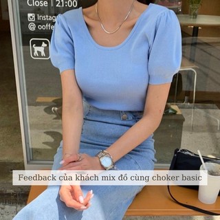 Dây chuyền nữ DECOCO ACC Choker Basic trơn titan không han gỉ