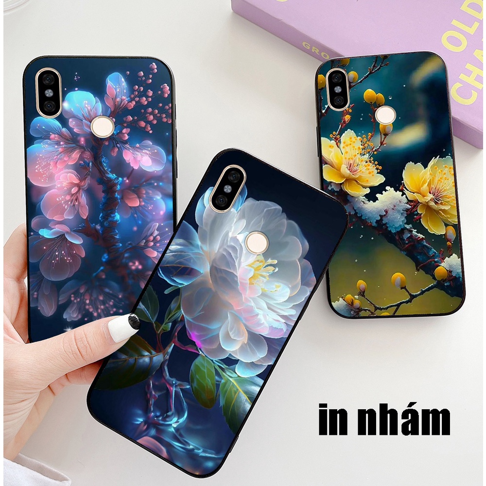 Ốp lưng xiaomi redmi note 5 / redmi note 5 pro in nhám hình hoa cỏ
