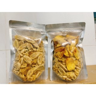 Mix chuối + mít sấy hàng vỡ 500g