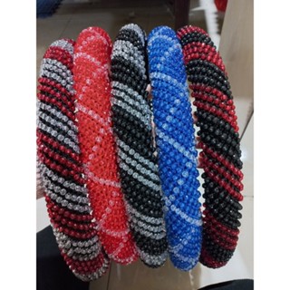 Bọc vô lăng hạt Hàn quốc đính hạt pha lê cho xe ô tô, xe tải, chống mồ hôi tay, nhập khẩu Hàn Quốc chính hãng