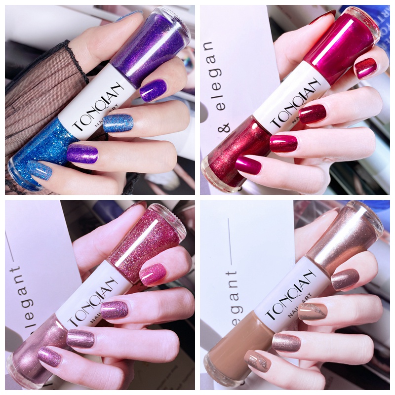 ✨✨Vào Năm 2023, Sơn Móng Tay Hai Tông Màu TikTok Nổi Tiếng Với Màu Sắc Nhấp Nháy Cùng Xu Hướng Đẹp, Cho Nữ Sinh, Trình Diễn Tay Trắng