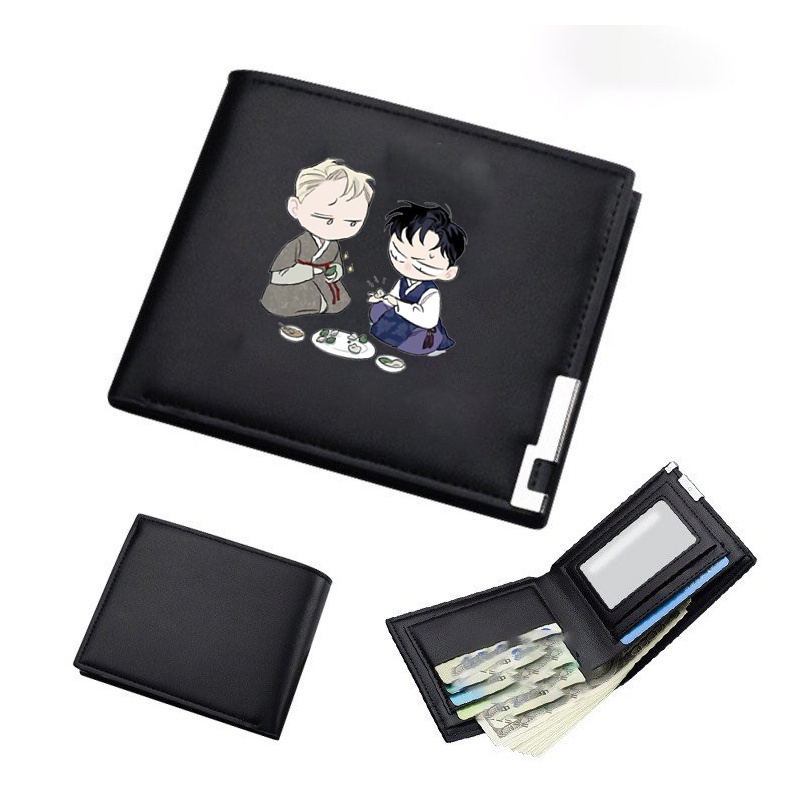 Ví da cầm tay nam nữ in hình ROSES AND CHAMPAGNE Hoa Hồng và Rượu Vang manhwa BL xinh xắn tiện lợi anime chibi