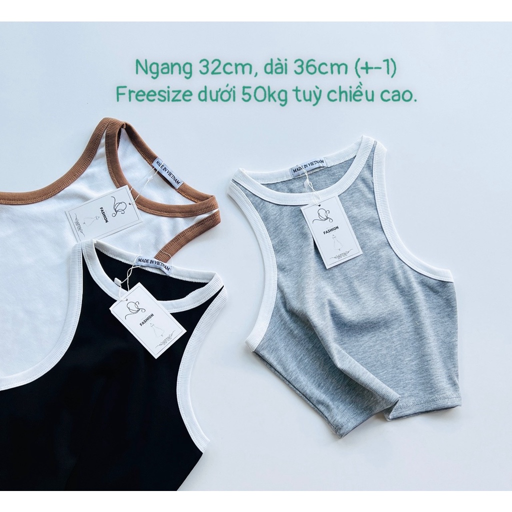 Áo Ba Lỗ Phối Viền From Croptop_QS Quyen Shop