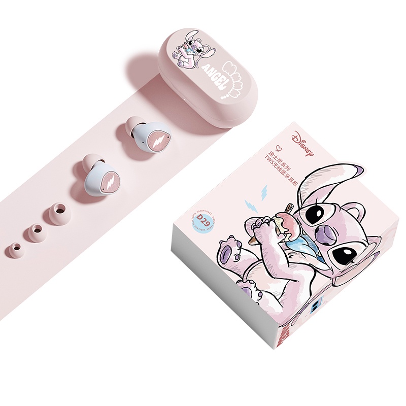 DISNEY Tai Nghe Bluetooth 5.3 Không Dây D29 Âm Thanh HiFi Hình Stitch & Stitch Chất Lượng Âm Thanh Thấp Dễ Thương Giảm Tiếng Ồn Dùng Làm Quà Tặng Sinh Nhật