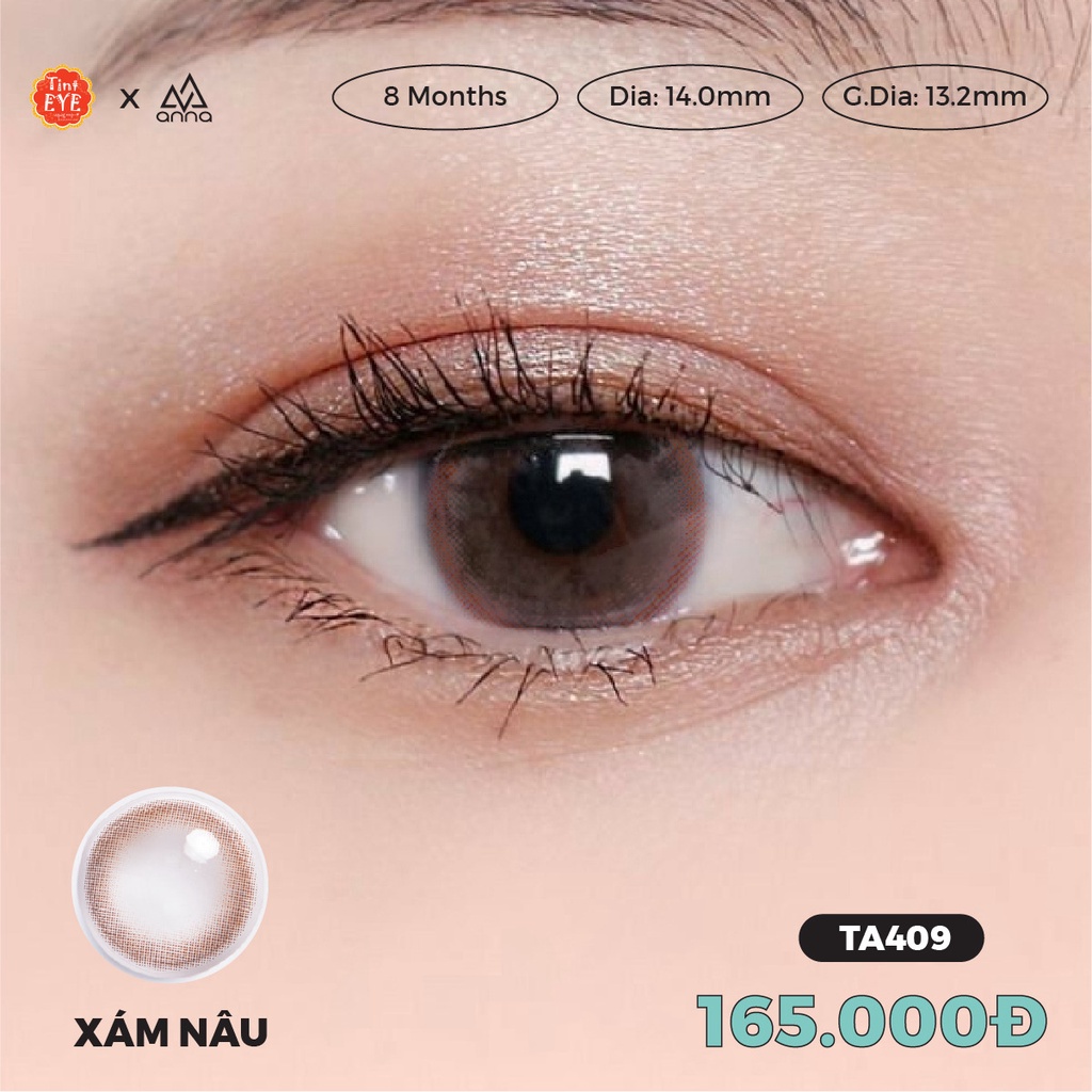 Kính áp tròng có màu 8 tháng TINTEYE CONTACT LENSES số 1 Hàn Quốc độ cận tới 5 độ (1 đôi)
