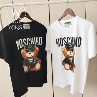 Áo thun cotton dày đẹp gấu moschino thuyền trưởng