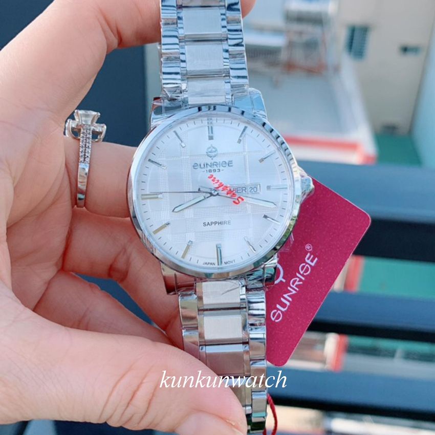 Đồng Hồ Nam SUNRISE 1204SA Nền Mặt Vân Authentic
