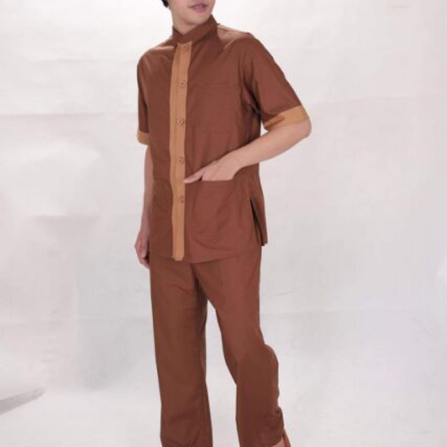 Đồ Lam Mẫu Lãnh Tụ Nam Tay Ngắn
